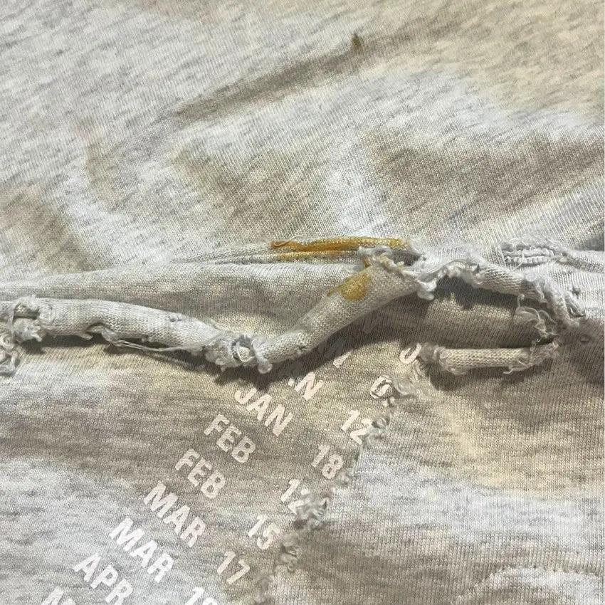 Balenciaga Destroyed T Shirt - Heather Grey (Size 3)