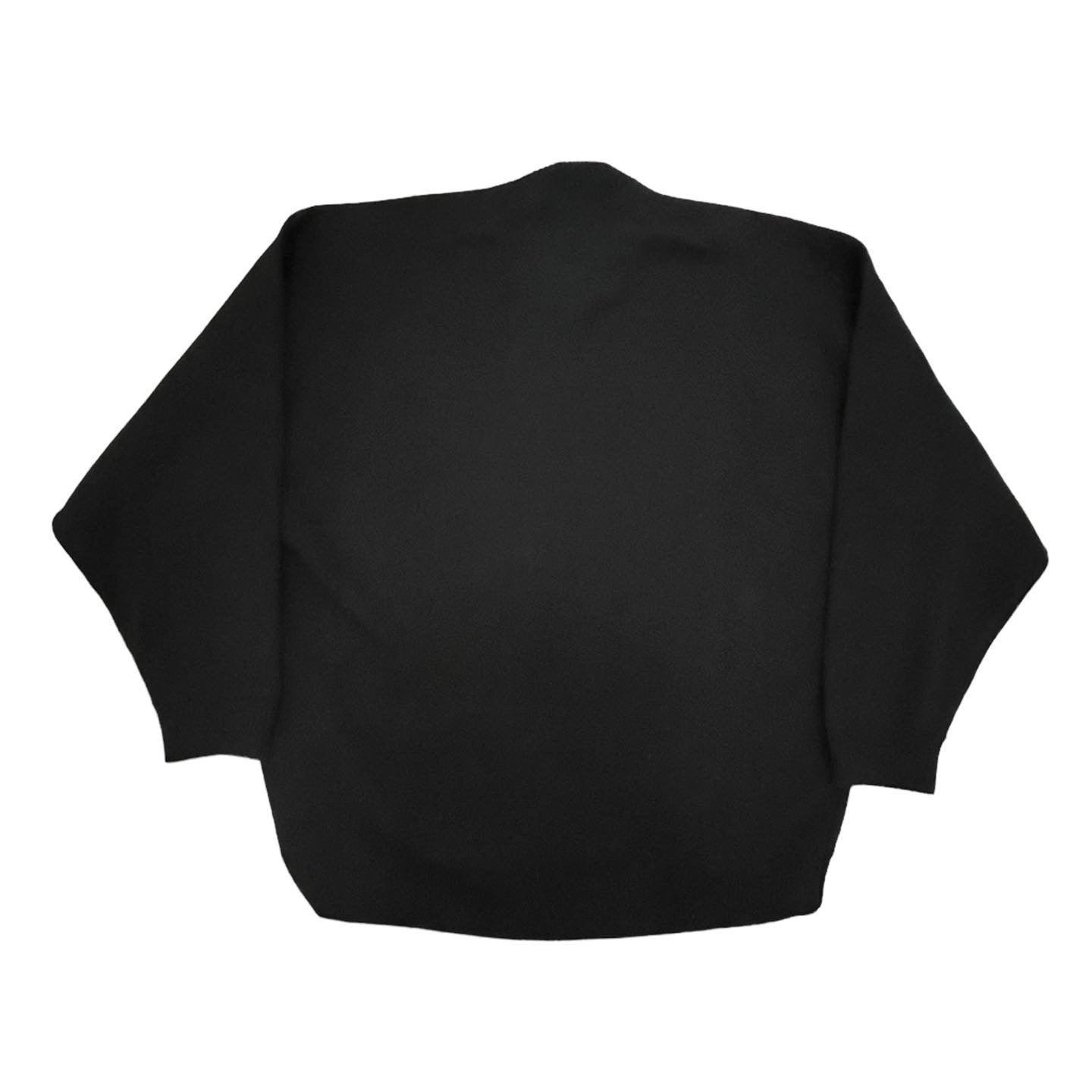 Balenciaga Crest Logo Cashmere Knit Sweater - Black (Large)