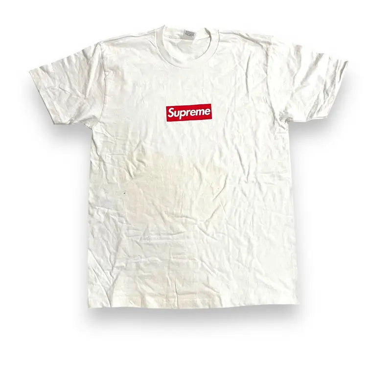 Supreme 20th Anniversary Red on White Box Logo T-Shirt - SS14 (Large)