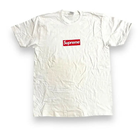 Supreme 20th Anniversary Red on White Box Logo T-Shirt - SS14 (Large)