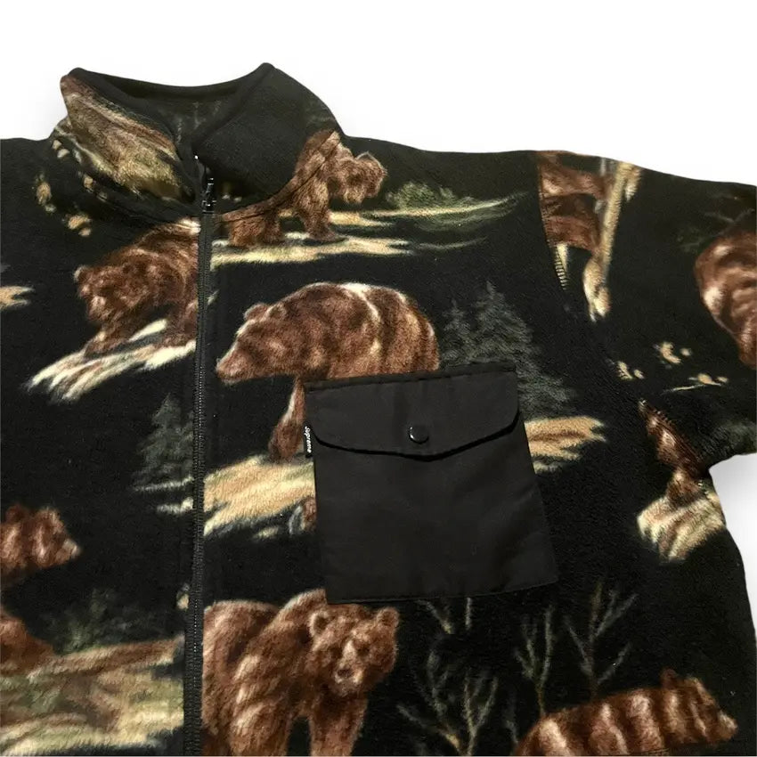 Supreme Alpine Bear Fleece Zip Up Jacket (Large)