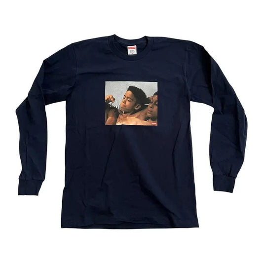 Supreme x Larry Clark KIDS Long Sleeve T Shirt - Navy