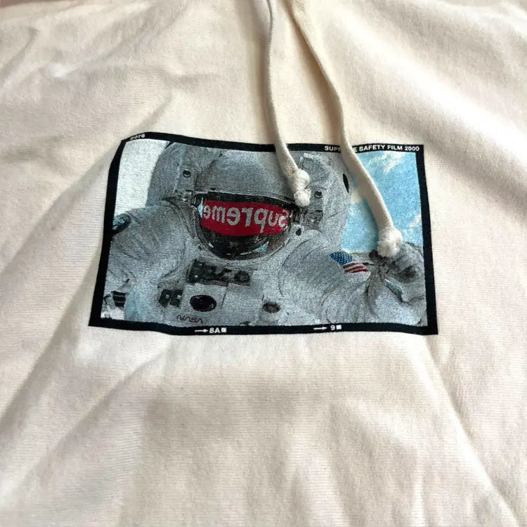 Supreme Astronaut Hoodie Sweatshirt - Cream (Large)