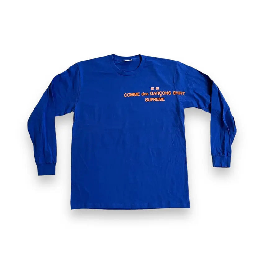 Supreme x CDG SHIRT Long Sleeve T Shirt - Blue (XL)