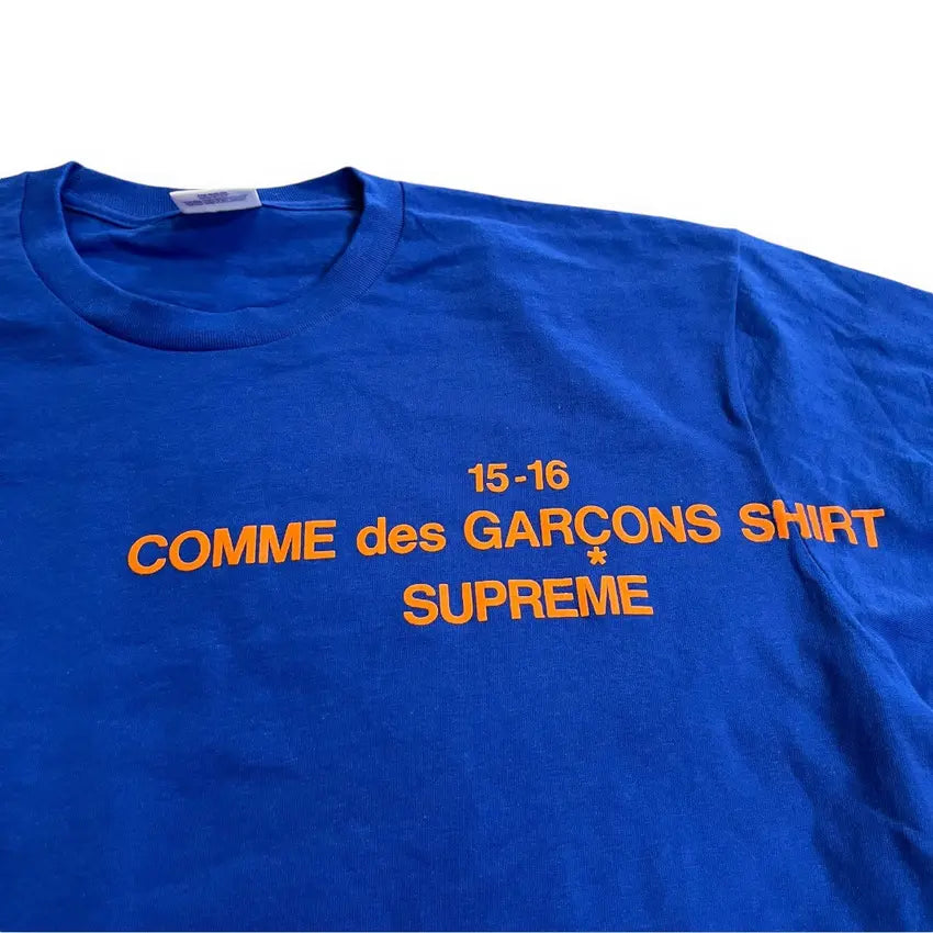 Supreme x CDG SHIRT Long Sleeve T Shirt - Blue (XL)