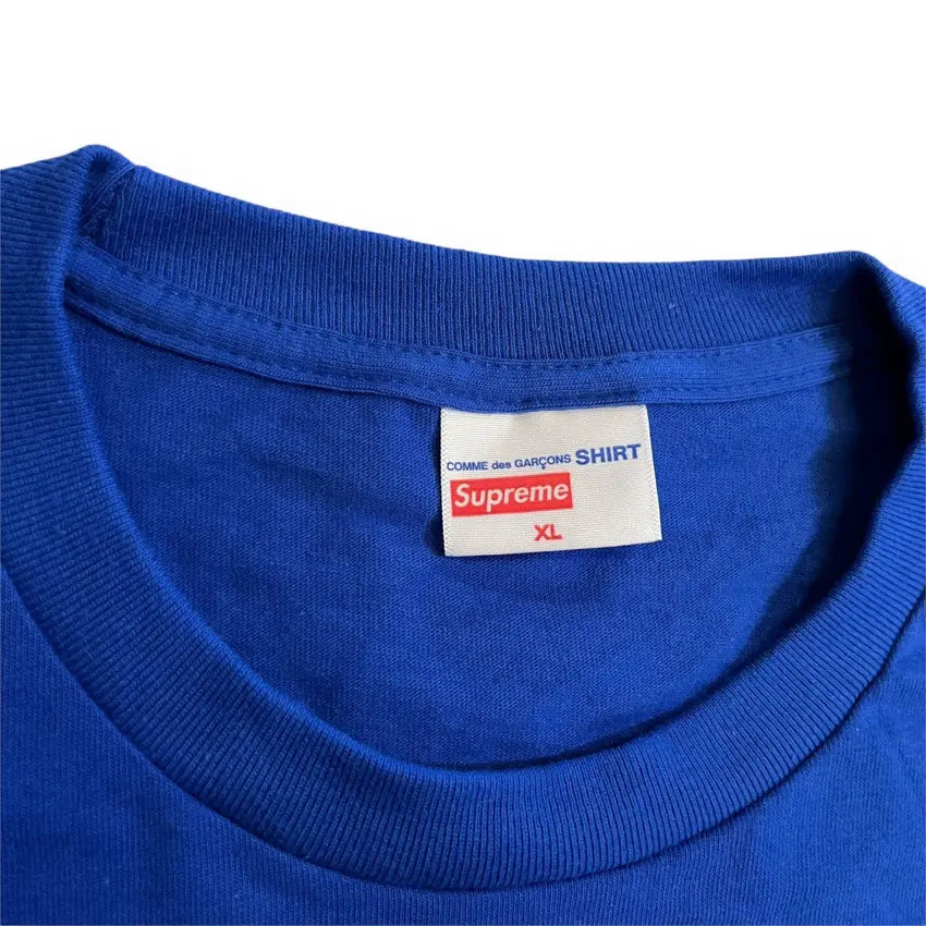 Supreme x CDG SHIRT Long Sleeve T Shirt - Blue (XL)