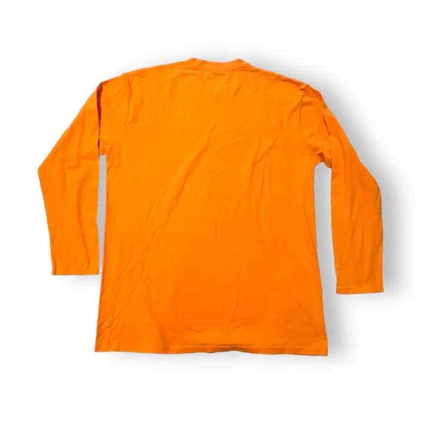 Supreme Cracked Logo Long Sleeve T Shirt - Orange (Large)