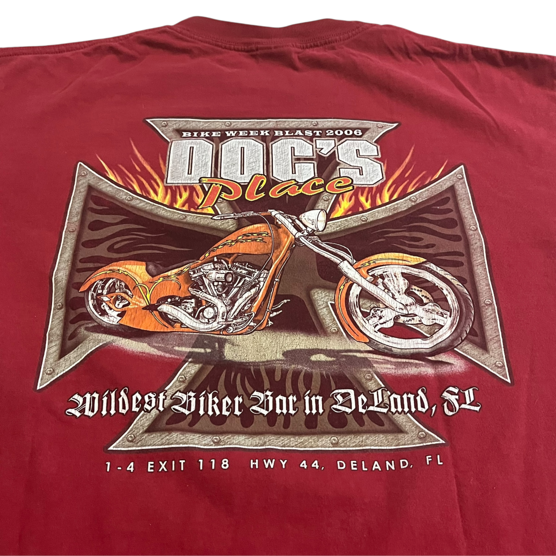 VINTAGE Doc’s Bar Bike Week 2006 T Shirt (XL)