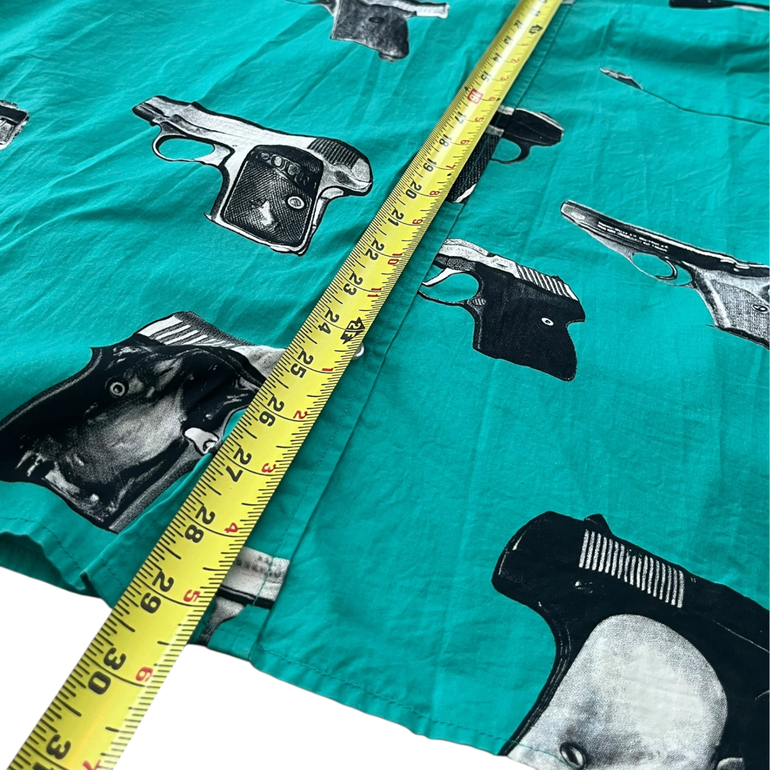 Supreme Guns Button Up Shirt - Teal (Large)