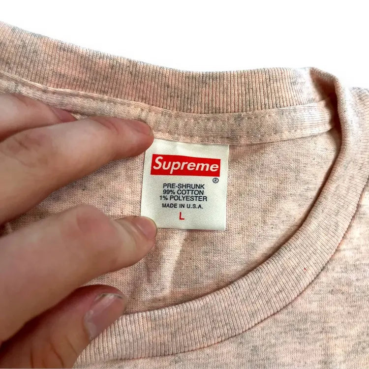 Supreme x Daniel Johnston Long Sleeve T Shirt - Heather Pink (Large)