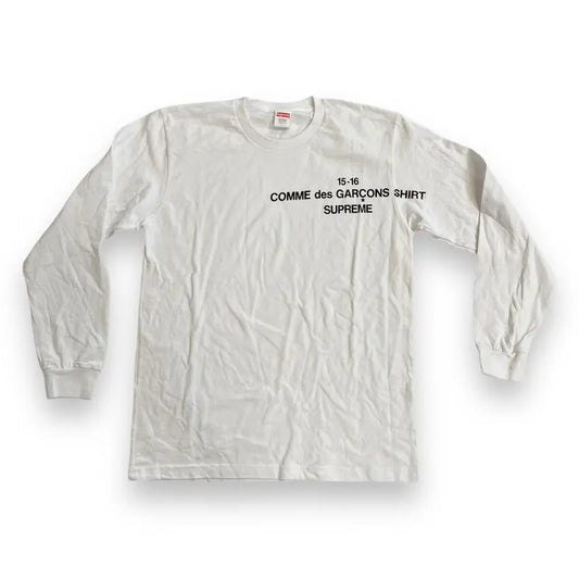 Supreme x CDG SHIRT Long Sleeve T Shirt - White (Small)