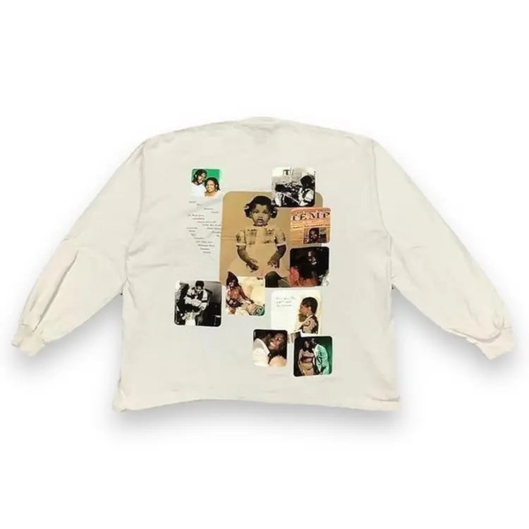 SAMPLE Donda Photo Collage Long Sleeve T-Shirt