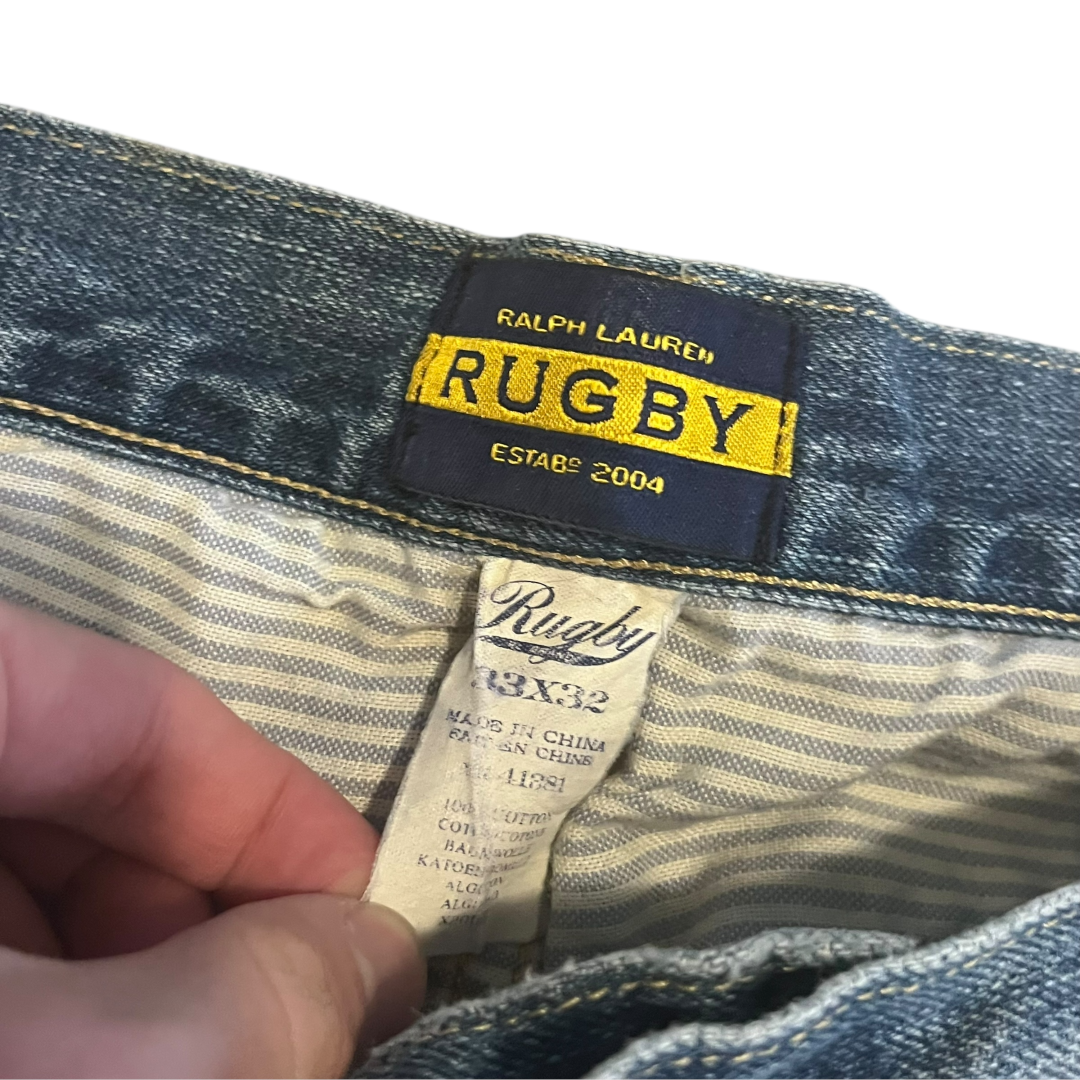VINTAGE Rugby Ralph Lauren Distressed Denim Jeans - 33x30
