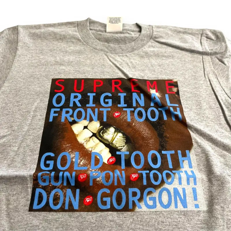 Supreme Gold Tooth T-Shirt - Heather Grey
