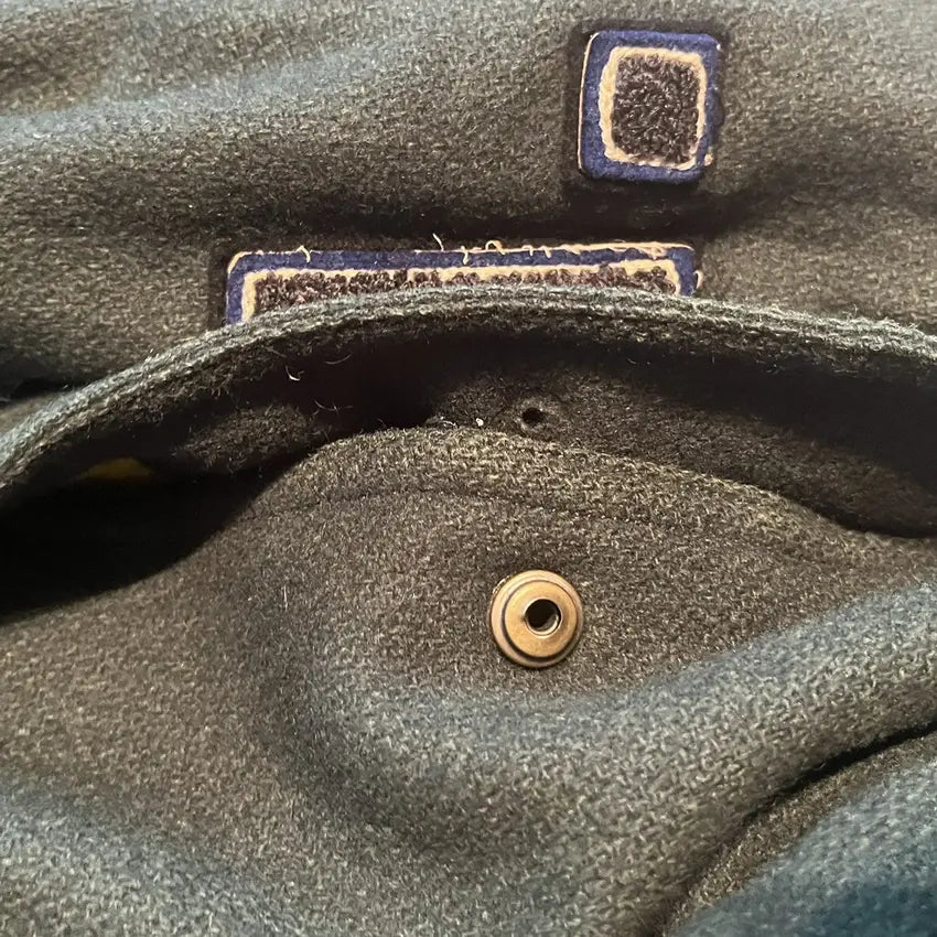 Issey Miyake Sport Wool Varsity Jacket - Grey / Green (Size 9)