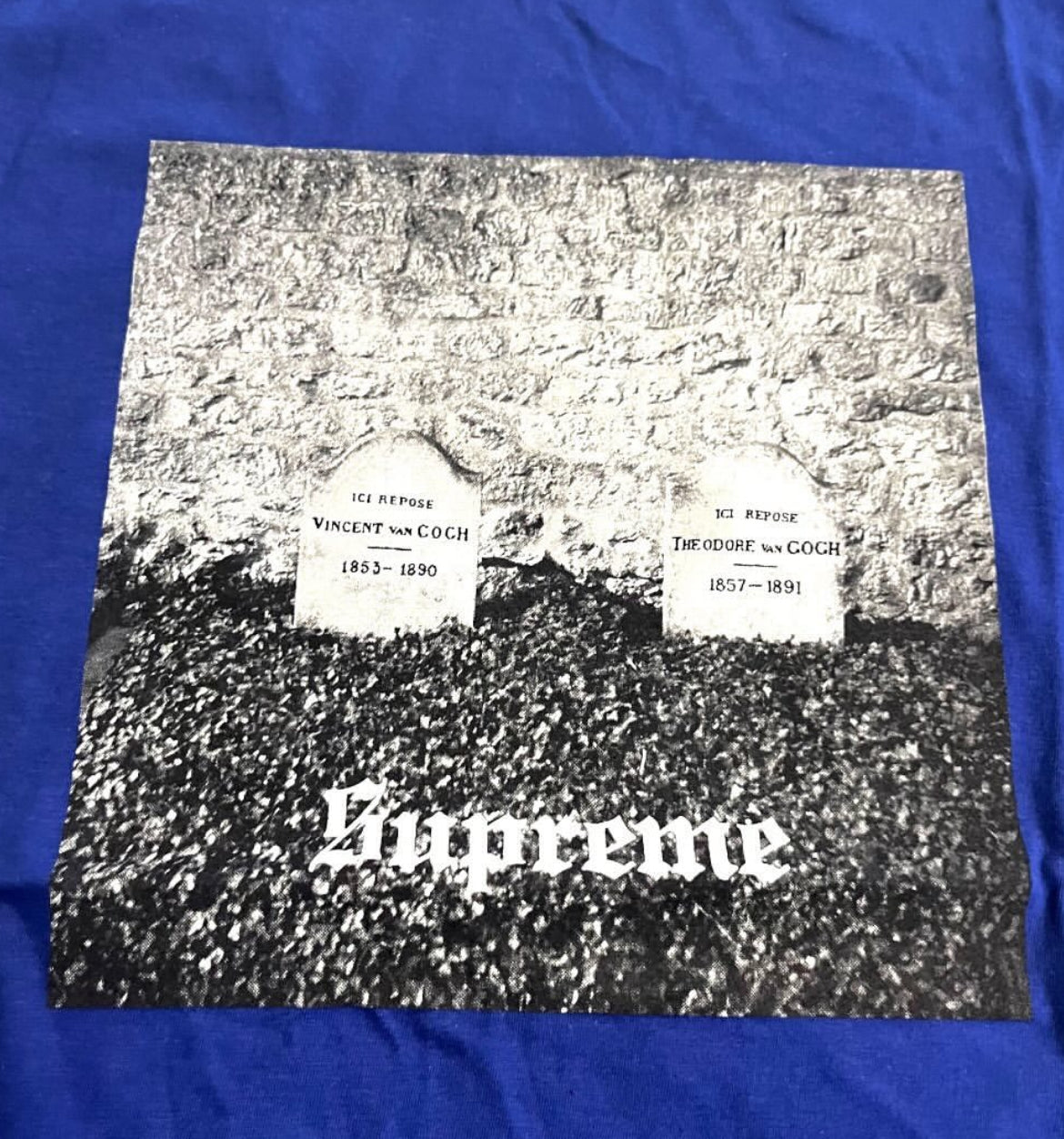 SAMPLE Supreme Van Gogh Graves T-Shirt - Blue (Large)