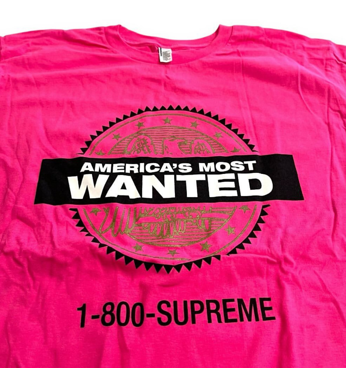 SAMPLE Supreme America's Most Wanted T-Shirt - Pink (Large)