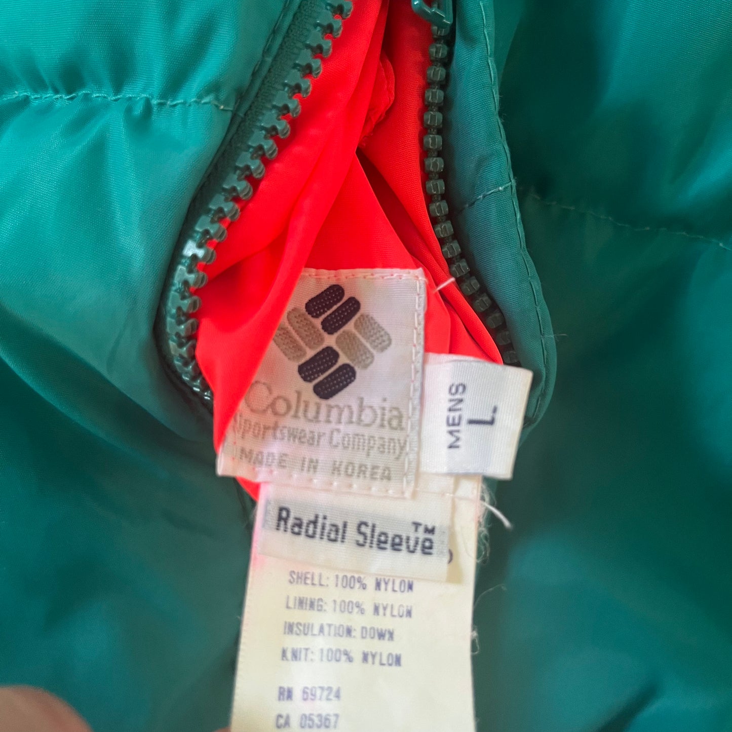 VINTAGE Columbia Radial Sleeve Reversible Puffer Down Jacket (Large)