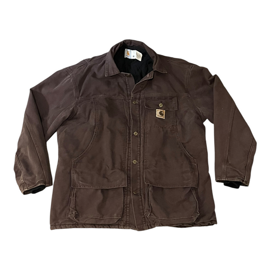 VINTAGE Carhartt Quilted Lined Barn Chore Jacket Coat (XL)