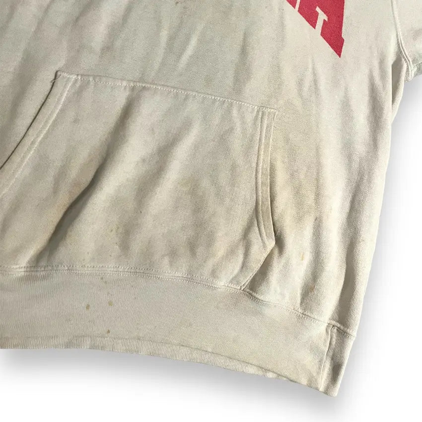 VINTAGE Champion Indiana University Hoodie Sweatshirt - White (XL)