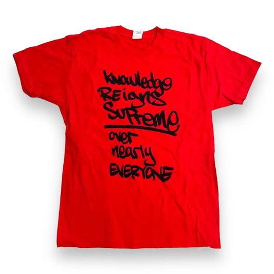 SAMPLE Supreme Knowledge Reigns T-Shirt - Red (Large)
