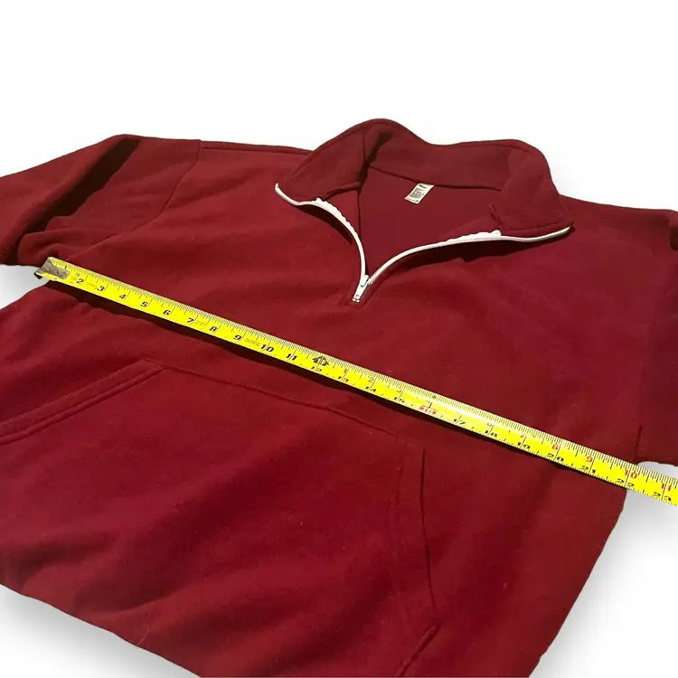 Los Angeles Apparel Quarter Zip Polar Fleece - Maroon (Large)