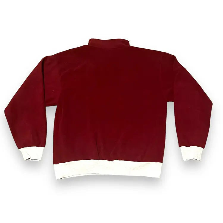 Los Angeles Apparel Quarter Zip Polar Fleece - Maroon (Large)