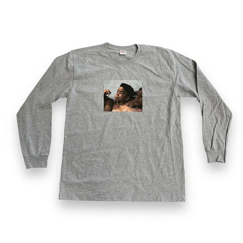 Supreme x Larry Clark KIDS Long Sleeve T Shirt - Heather Grey