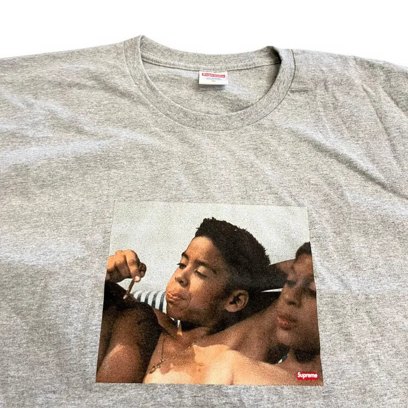 Supreme x Larry Clark KIDS Long Sleeve T Shirt - Heather Grey