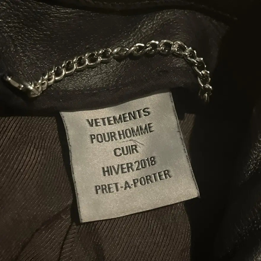 Vetements Perfecto Leather Jacket Exactitudes - AW17 (Large)