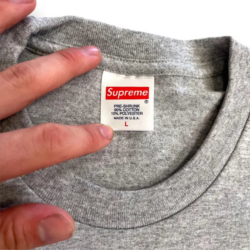 SAMPLE Supreme We Don't Want Your Law T Shirt - Grey (Large)