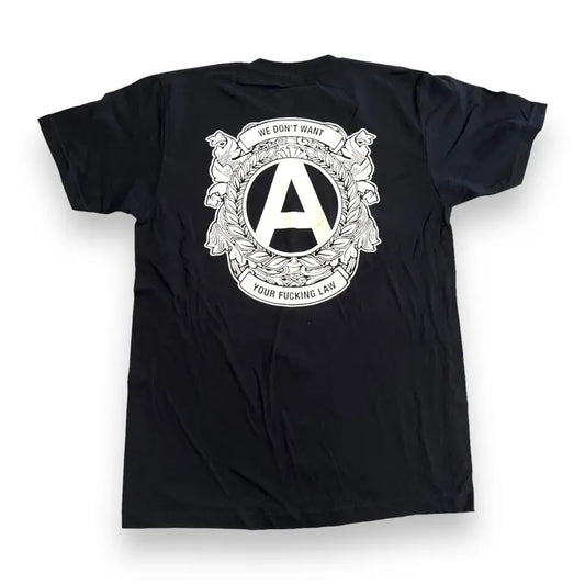 SAMPLE Supreme We Don't Want Your Law T Shirt - Black (Large)