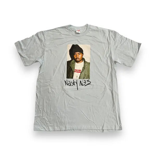Supreme x Nas Portrait T Shirt - Light Blue