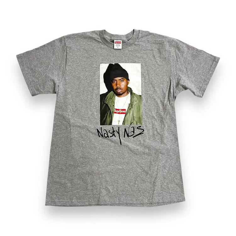 Supreme x Nas Portrait T Shirt - Grey (Medium)