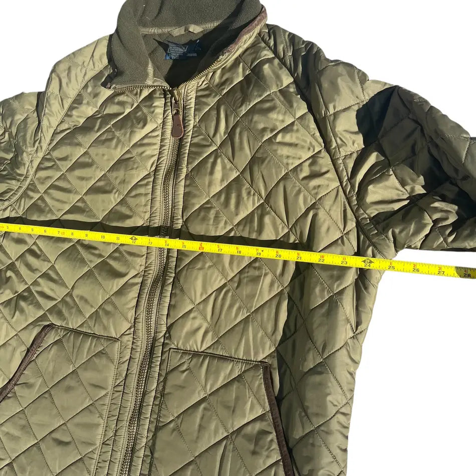 VINTAGE Polo Ralph Lauren Quilted Full Zip Bomber Jacket (XL)
