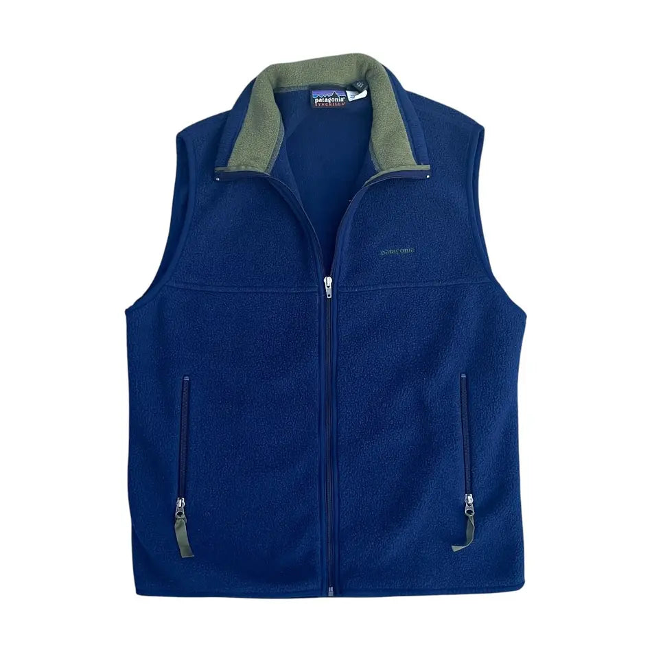 Patagonia Synchilla Fleece Zip Up Vest - Navy (Medium)
