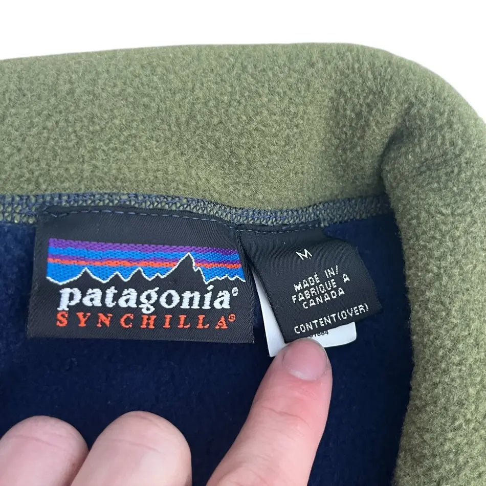 Patagonia Synchilla Fleece Zip Up Vest - Navy (Medium)