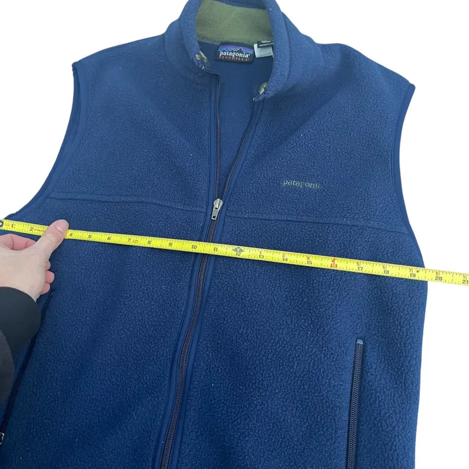 Patagonia Synchilla Fleece Zip Up Vest - Navy (Medium)