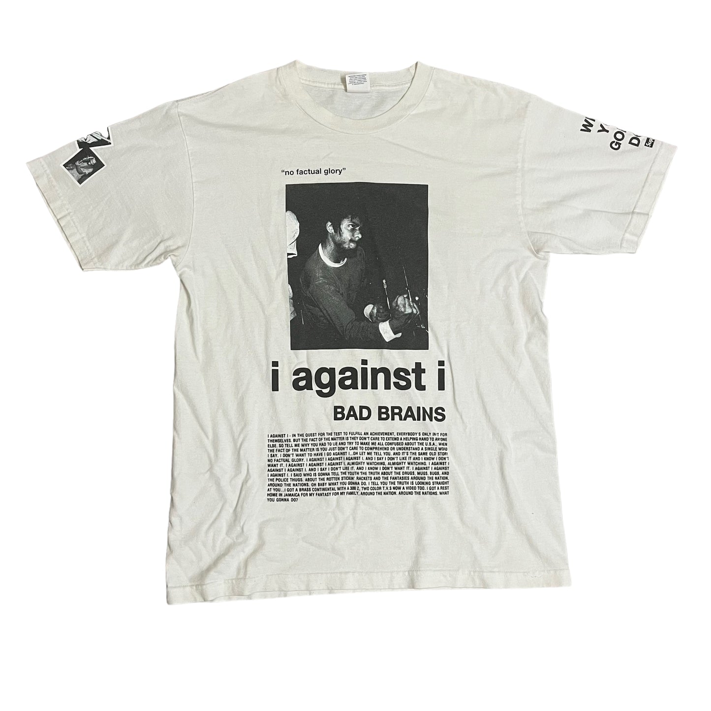 Supreme x Bad Brains I Against I T-Shirt - White (Large)