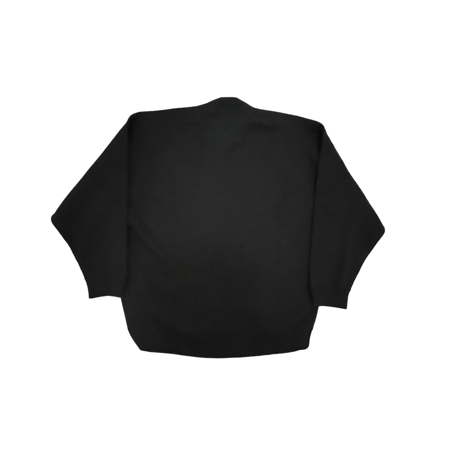 Balenciaga Crest Logo Cashmere Knit Sweater - Black (Large)