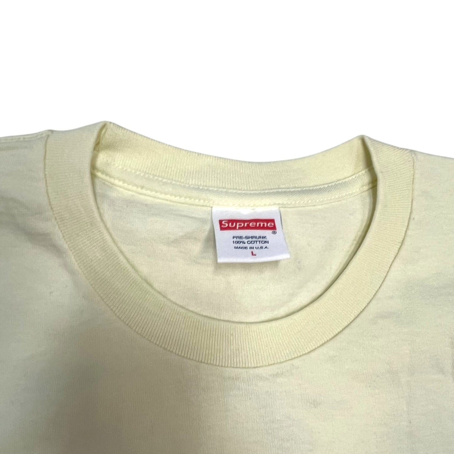 SAMPLE Supreme x Toshio Maeda Overfiend Date T-Shirt - Pale Yellow (Large)