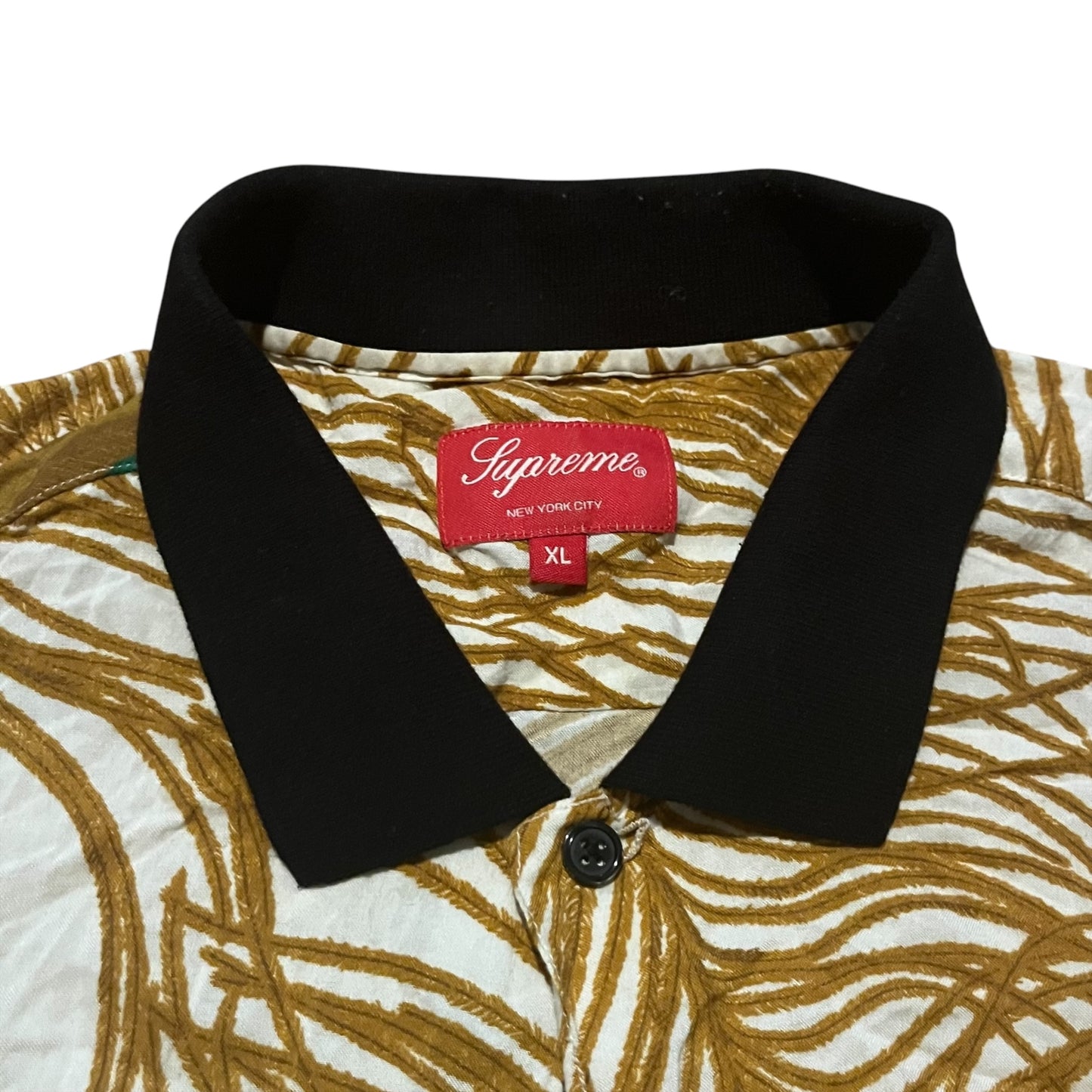 Supreme Peacock Rayon Shirt - Yellow (SS16)