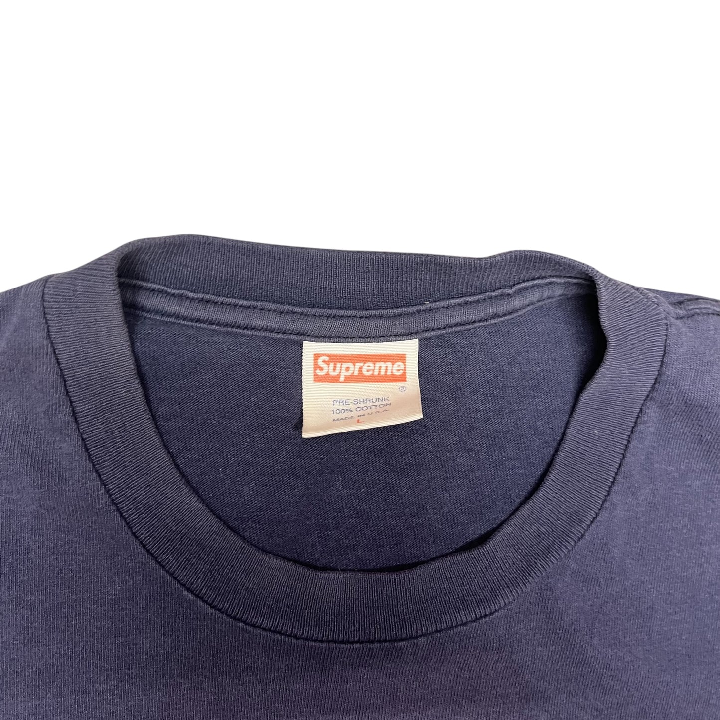 Supreme I Hate Texas T Shirt - Navy (Large)