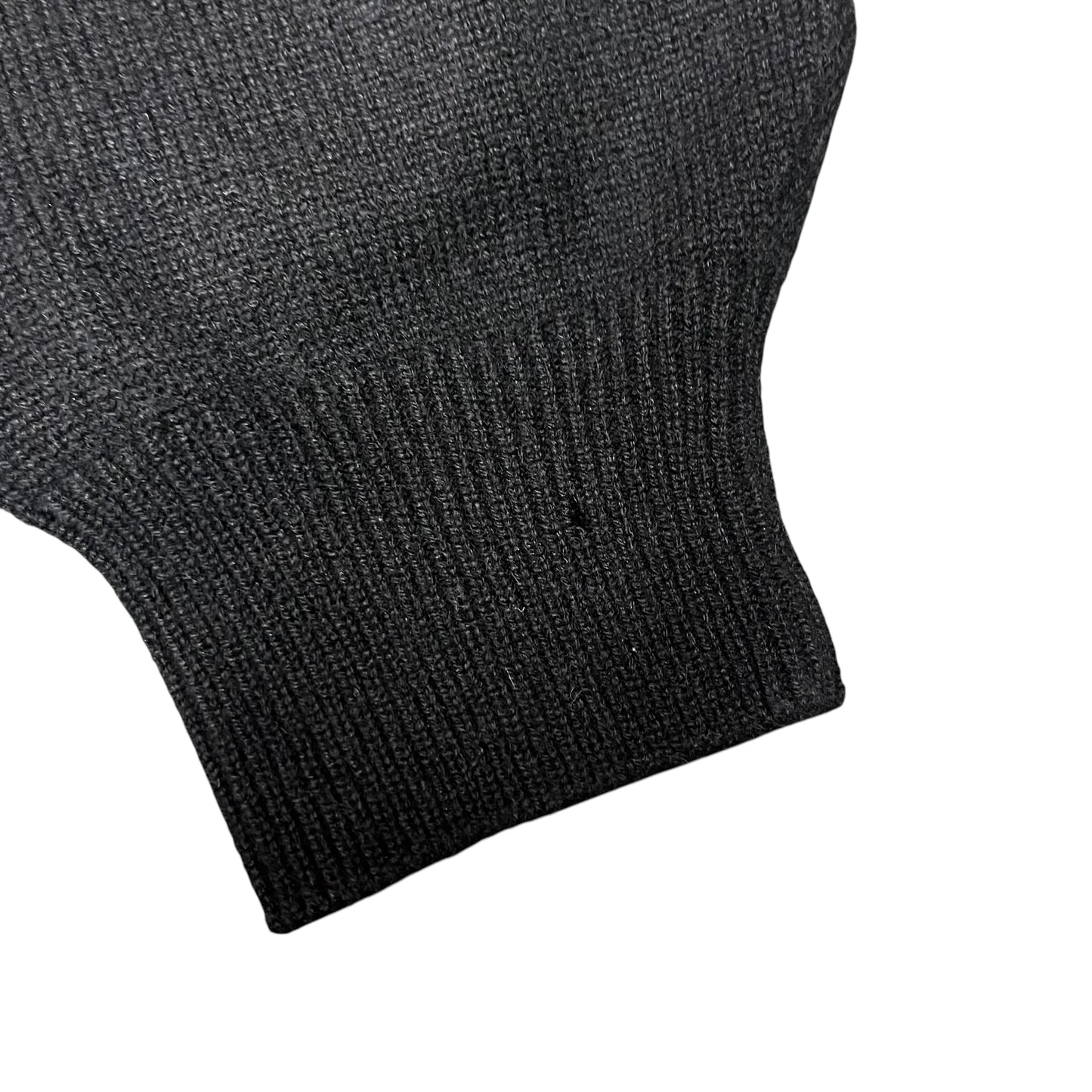 Balenciaga Logo Cashmere Knit Sweater - Black (Large)
