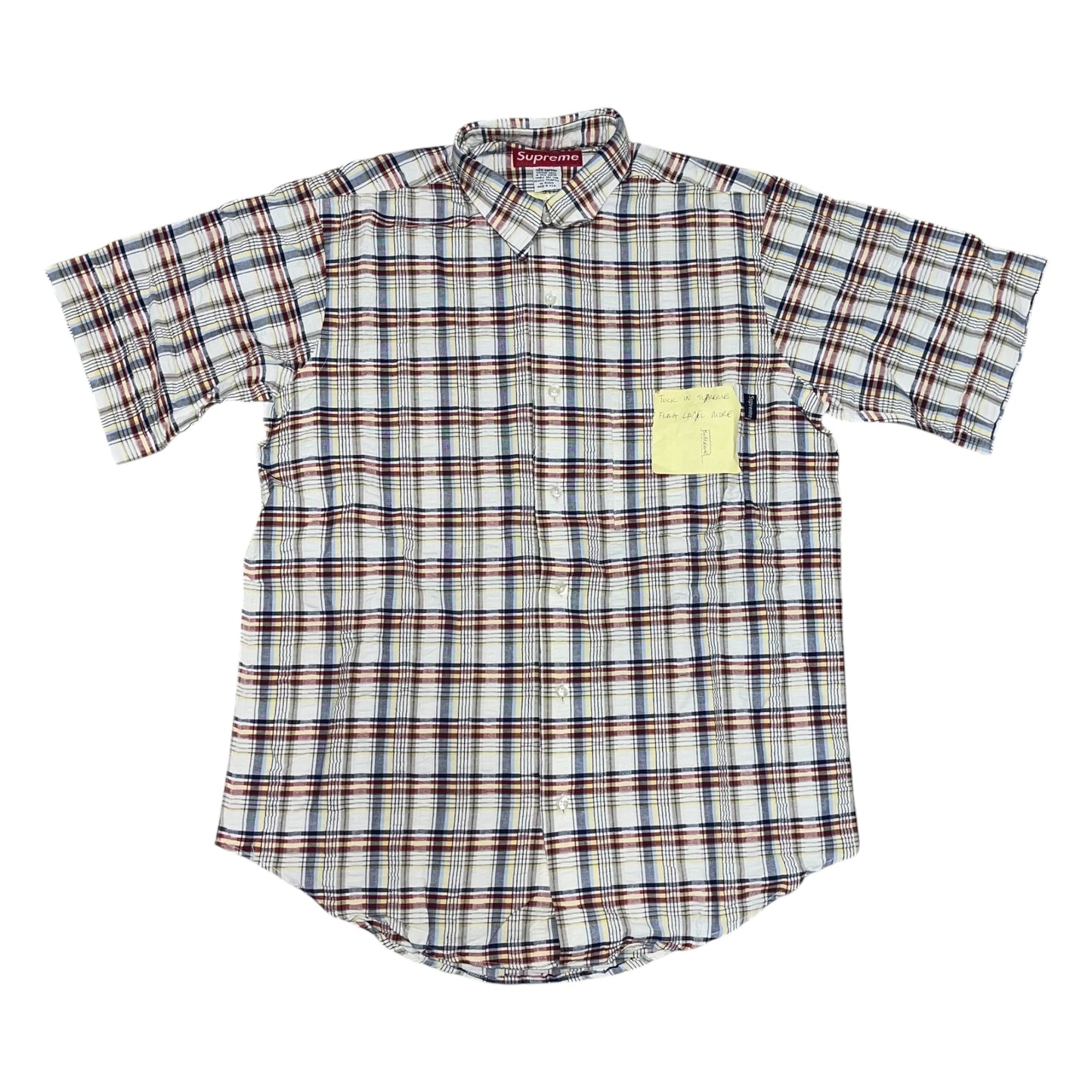 VINTAGE Supreme Plaid Button Up Shirt - 90s (Medium)