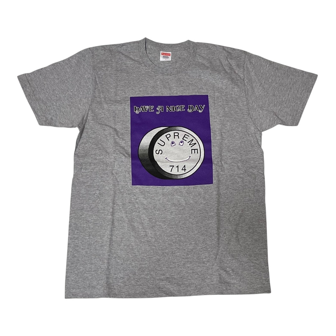 Supreme Lude Have A Nice Day T Shirt - Grey (Large)