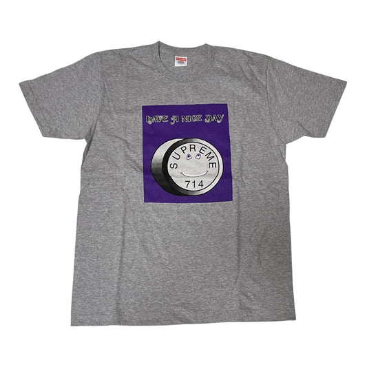 Supreme Lude Have A Nice Day T Shirt - Grey (Large)