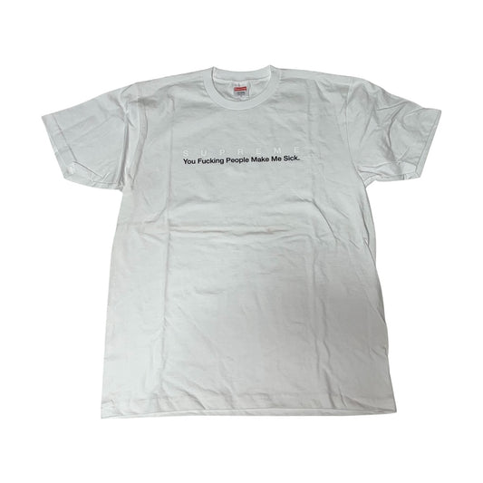 SAMPLE Supreme You People Make Me Sick T-Shirt - White (Large)
