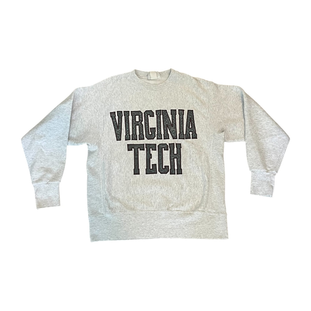 VINTAGE Virginia Tech Crewneck Sweatshirt - Grey (Large)