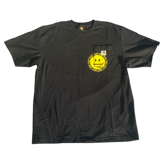 Carhartt Smiley Face Heavyweight Pocket T Shirt (Large)